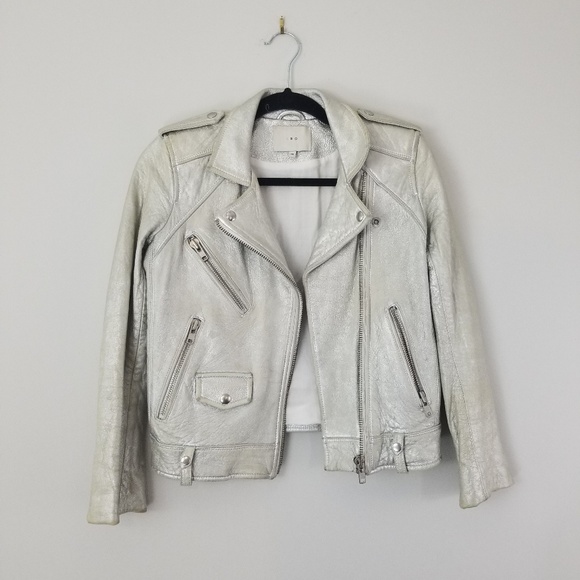 iro silver leather jacket